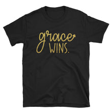 Load image into Gallery viewer, Grace Wins women's  Christian T-Shirt FaithForHearts
