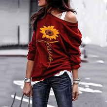 Load image into Gallery viewer, Sunflower Jesus Women Long Sleeve