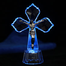 Load image into Gallery viewer, Christian Crystal Cross With Jesus Home Decorative