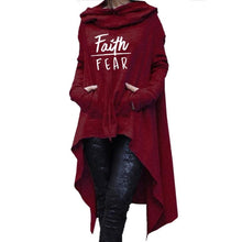 Load image into Gallery viewer, Faith Over Fear Asymmetrical Hoodie