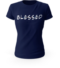 Load image into Gallery viewer,  Blessed Tee Beauty Fashion Women Short Sleeve T-Shirt Blessed Arrow Letter Printed Solid Color 2019 New Casual O-Neck Soft Tees Tops Hard  Christian T-shirts - T-shirts for Women Sayings - Ladies Top - Funny Shirts - Womens Graphic Tees - Shirts for Women - Mothers Day Gift, Faith Hope Love 4 Given