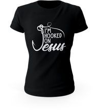Load image into Gallery viewer, Christian Tees For Women | Im Hooked on Jesus T Shirt | Women's Christian Tees | Women T Shirt | Christian T Shirts | Women's Shirts