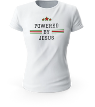 Load image into Gallery viewer, Powered by Jesus - Christian T-shirts for Women - Ladies Top - Shirts for Women - FaithForhearts