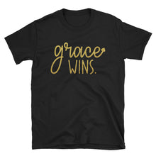 Load image into Gallery viewer, Grace Wins women&#39;s  Christian T-Shirt FaithForHearts
