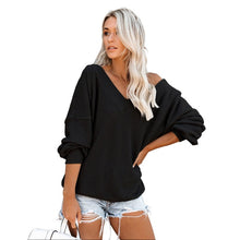 Load image into Gallery viewer, long sleeve v neck top womens