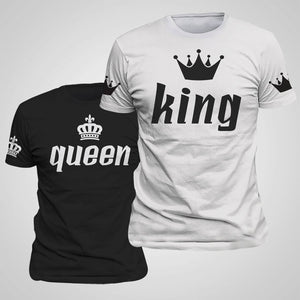 Matching Shirts for Couples | King Queen Couple O-neck Tops