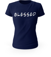 Load image into Gallery viewer,  Blessed Tee Beauty Fashion Women Short Sleeve T-Shirt Blessed Arrow Letter Printed Solid Color 2019 New Casual O-Neck Soft Tees Tops Hard  Christian T-shirts - T-shirts for Women Sayings - Ladies Top - Funny Shirts - Womens Graphic Tees - Shirts for Women - Mothers Day Gift, Faith Hope Love 4 Given 